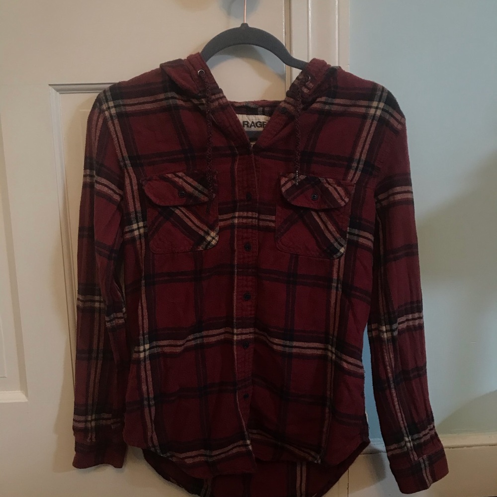 Garage Hooded Flannel ❤️🖤